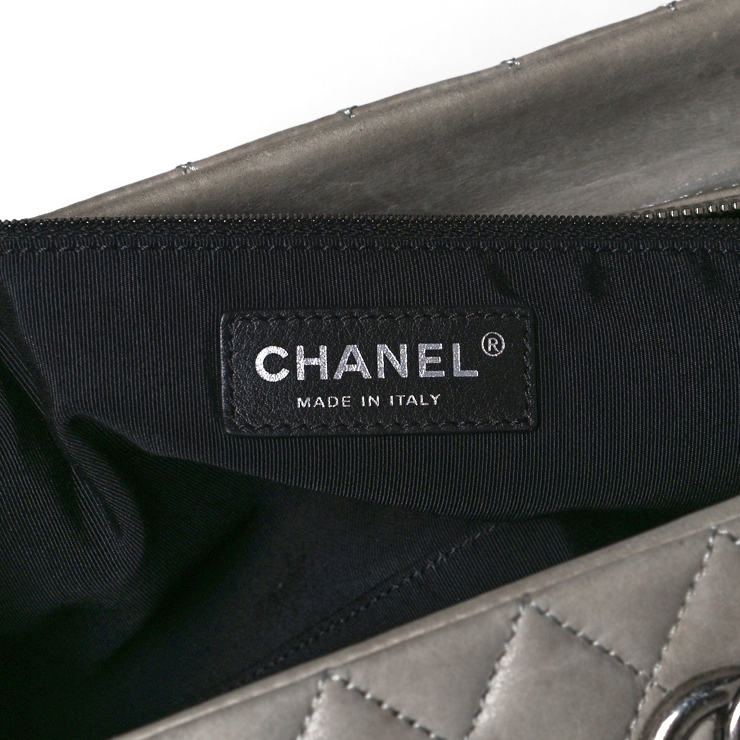 Chanel Iridescent Calfskin Chic Quilt Bowling Bag Grey 5 of 9
