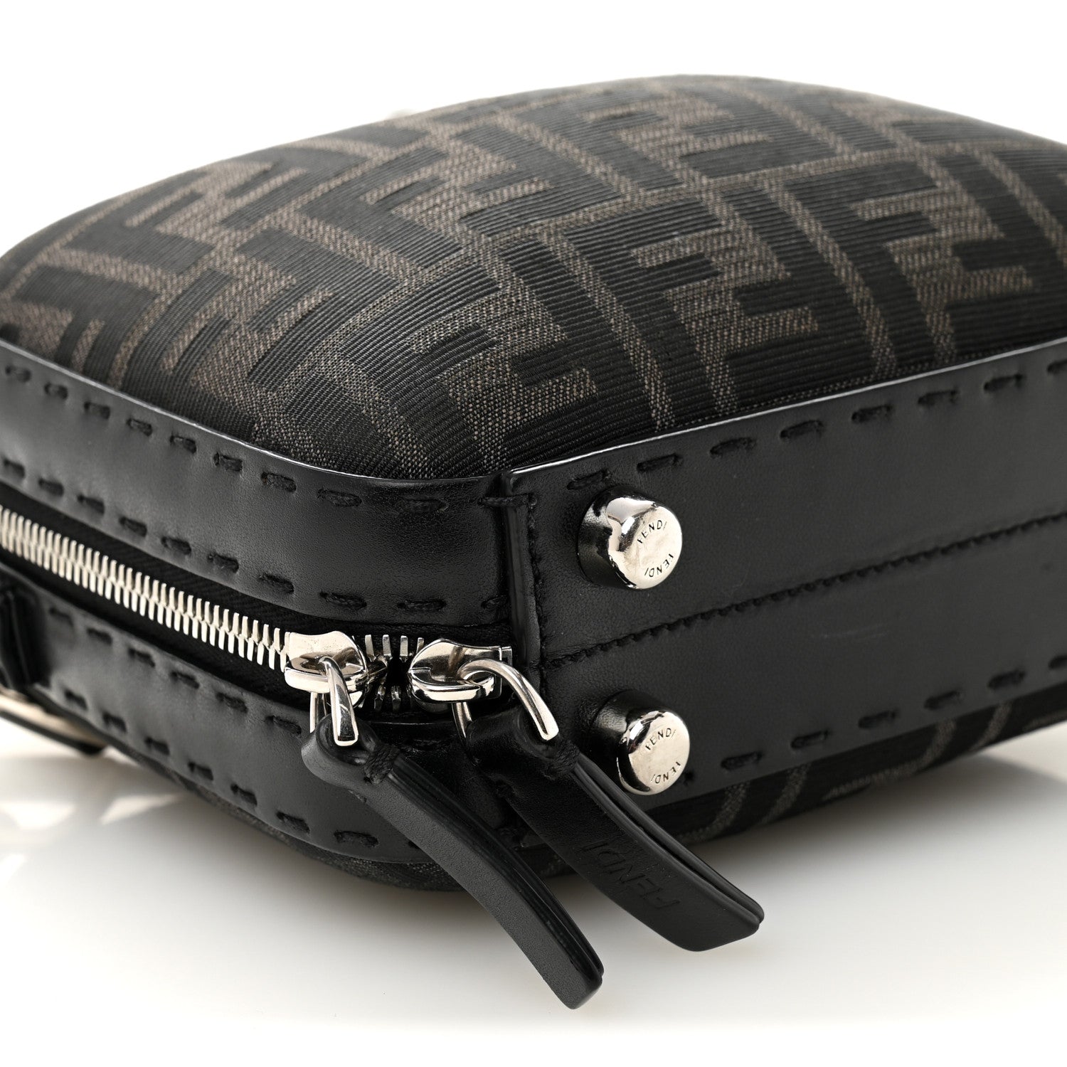 Fendi Recycled Fabric Jacquard Vitello Astro FF 1974 Mini Suitcase