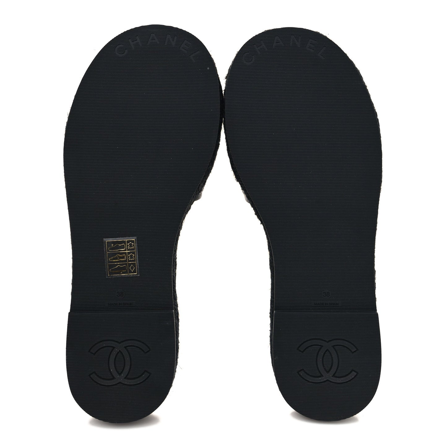 Lambskin Espadrille Mule Sandals 38 Black
