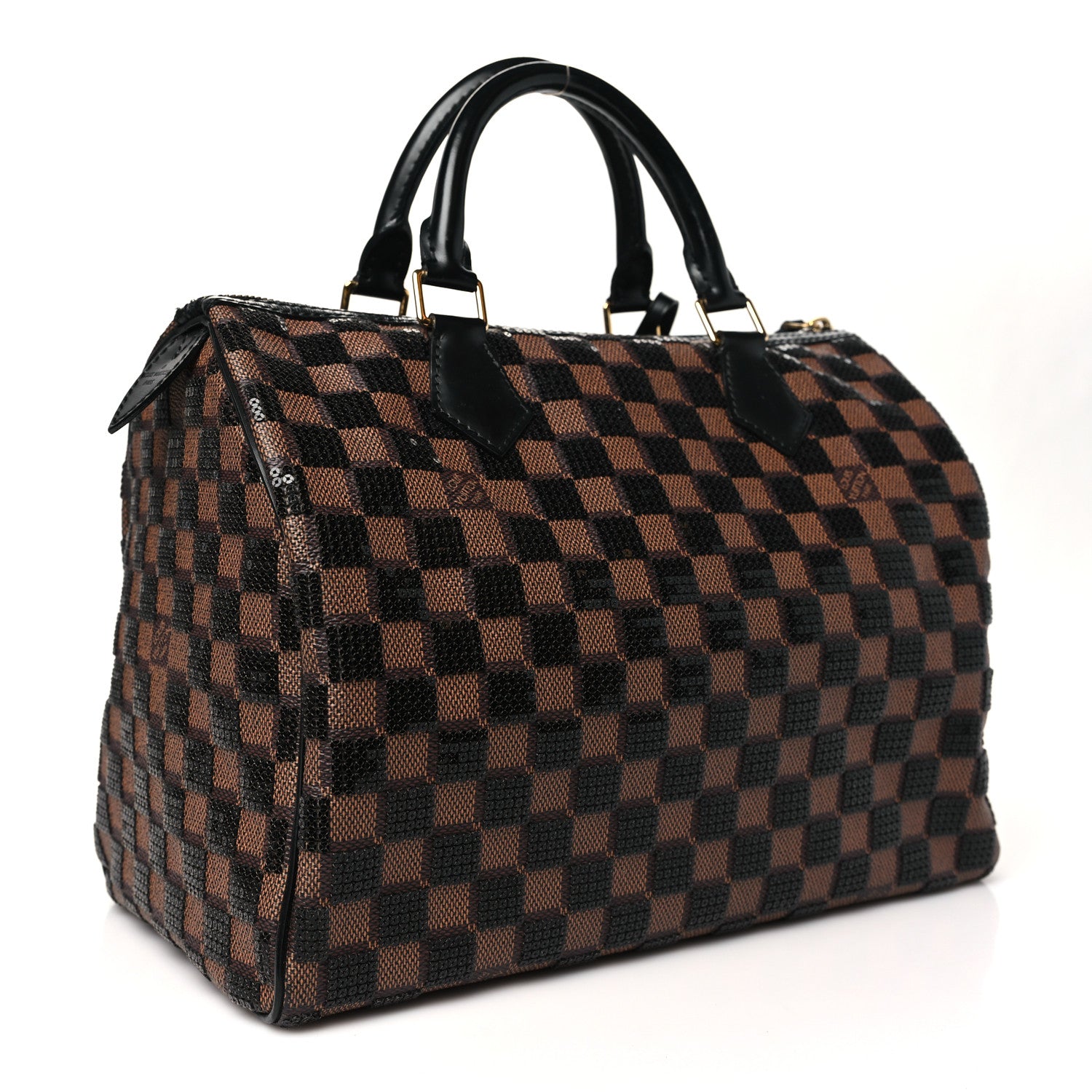 Louis Vuitton Damier Paillettes Speedy 30 Black 2 of 9