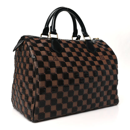 Louis Vuitton Damier Paillettes Speedy 30 Black 2 of 9