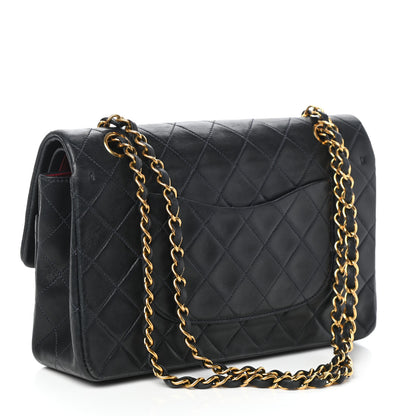 Chanel Lambskin Quilted Medium Double Flap Navy 3 of 10