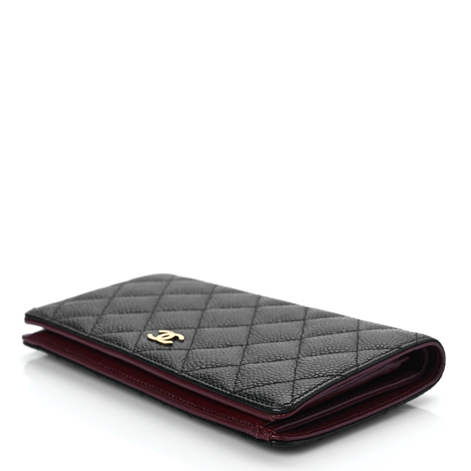 Chanel Caviar Quilted Yen Wallet Black 7 of 7