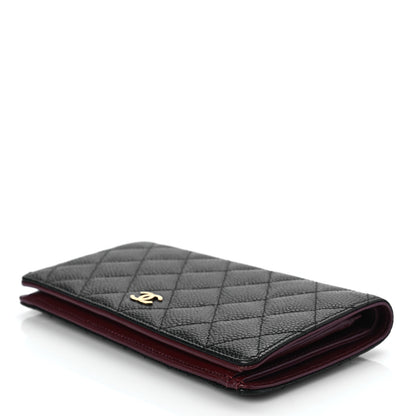 Chanel Caviar Quilted Yen Wallet Black 7 of 7