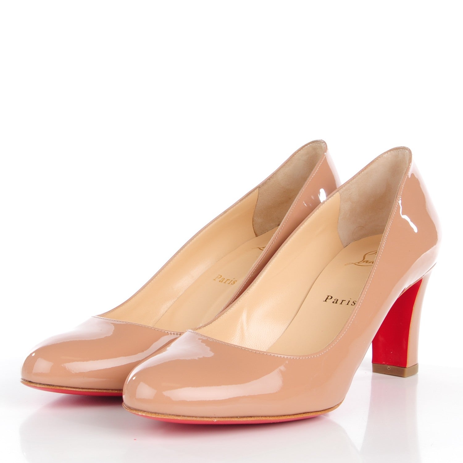 Christian Louboutin Patent Mistica 60 Pumps 40 Nude 3 of 8