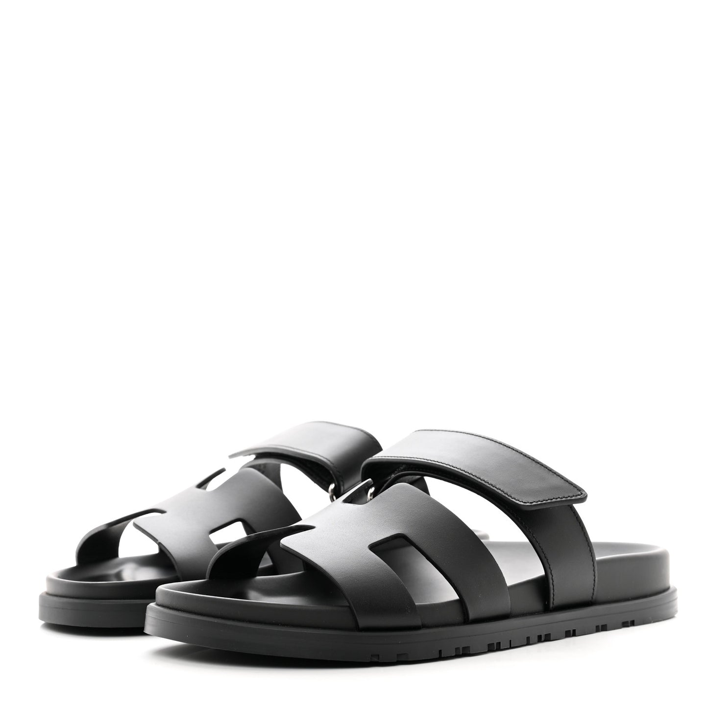 Calfskin Womens Chypre Sandals 39.5 Black