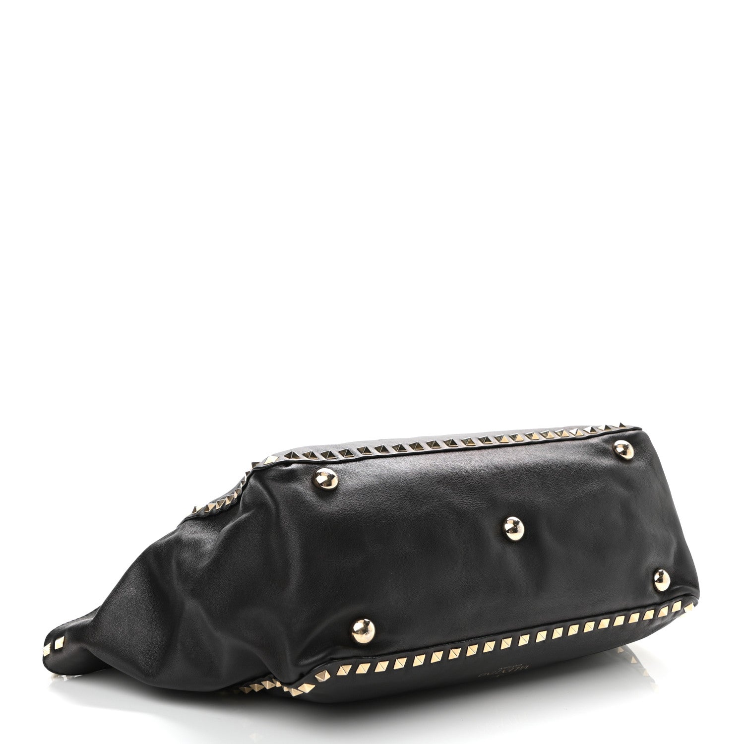 Valentino Garavani Vitello Medium Rockstud Tote Black 4 of 9