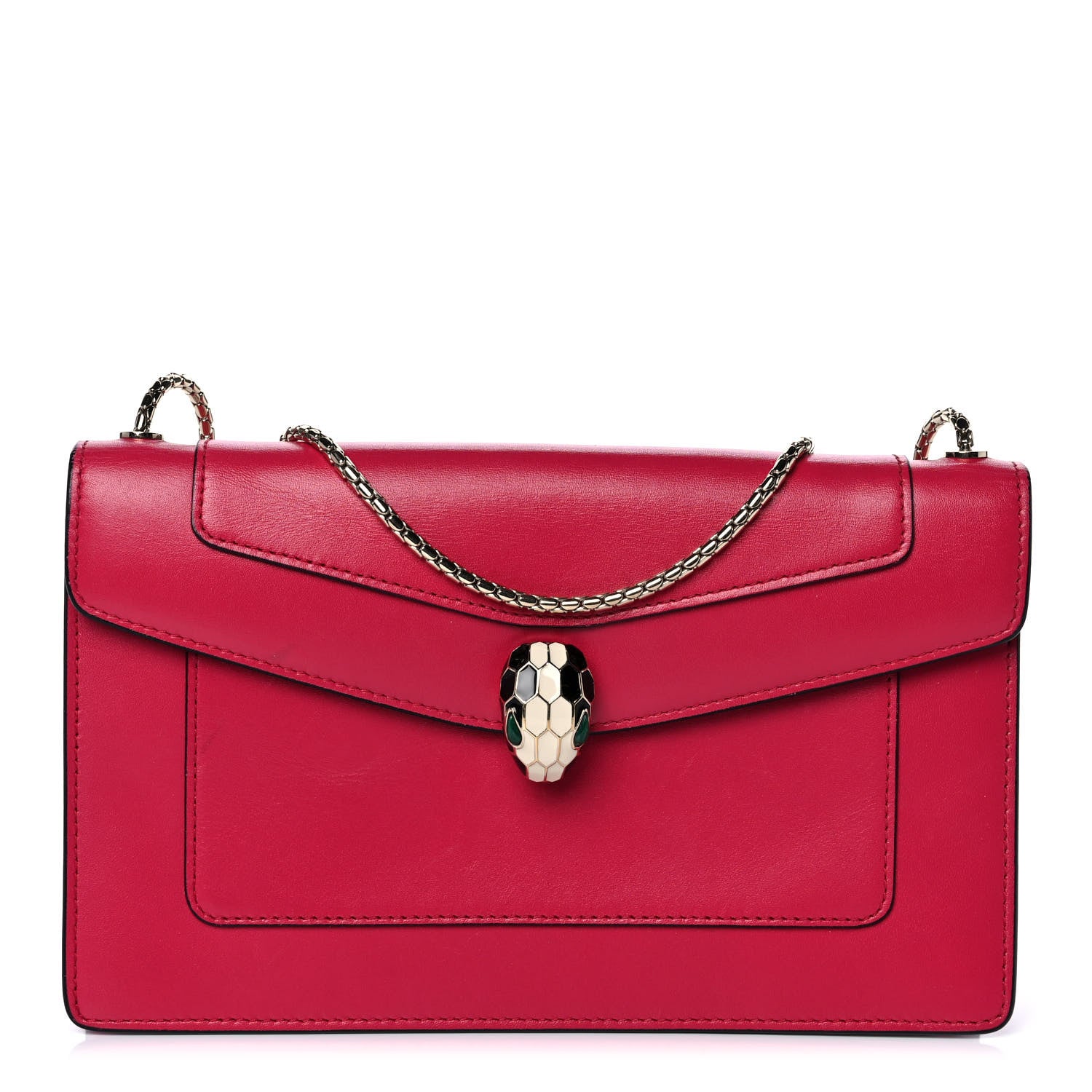 Bulgari Calfskin Serpenti Forever Crossbody Bag Ruby Red 1 of 12