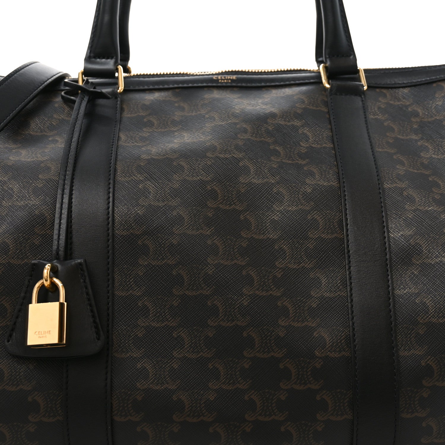 Celine Triomphe Canvas Medium Voyage Duffle Black 6 of 8