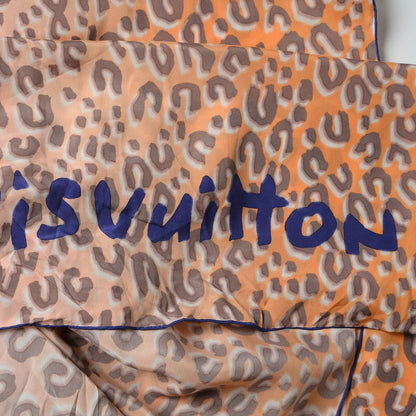 Louis Vuitton Silk Giant Leopard Square Scarf 3 of 7