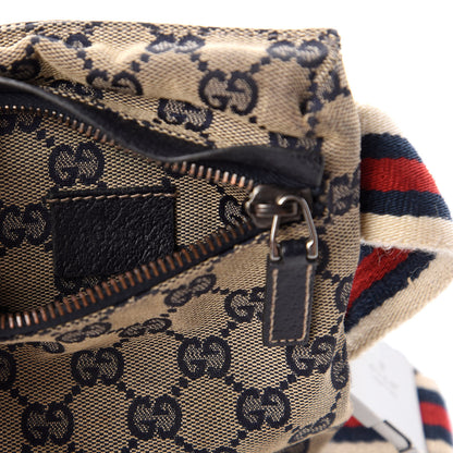 Gucci GG Monogram Web Double Pocket Belt Bag Navy 8 of 10