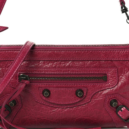 Balenciaga Agneau Arena Classic Hardware Le City Pouch On Strap Framboise 8 of 10