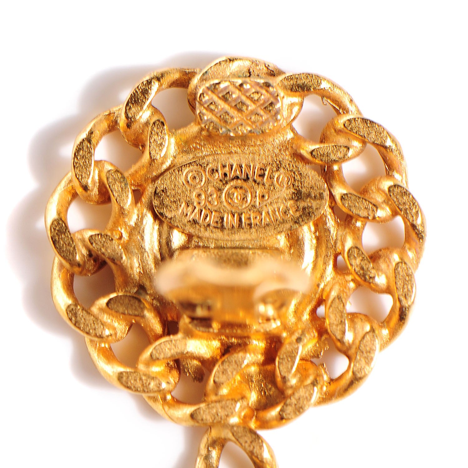 Chanel Cambon Heart Clip On Earrings Gold 4 of 4