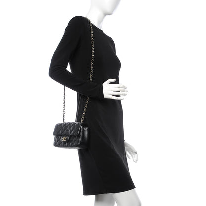 Chanel Lambskin Quilted Mini Rectangular Flap Black 2 of 8