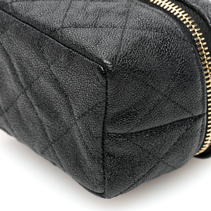 Chanel Caviar Quilted Mini Top Handle Vanity With Chain Black 10 of 10
