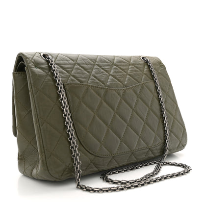 Chanel Aged Calfskin Quilted 2.55 Reissue 227 Flap Dark Green 2 of 12