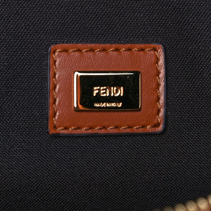 Fendi Vitello King Logo Embossed Large Flat Pouch Cuoio 6 of 12