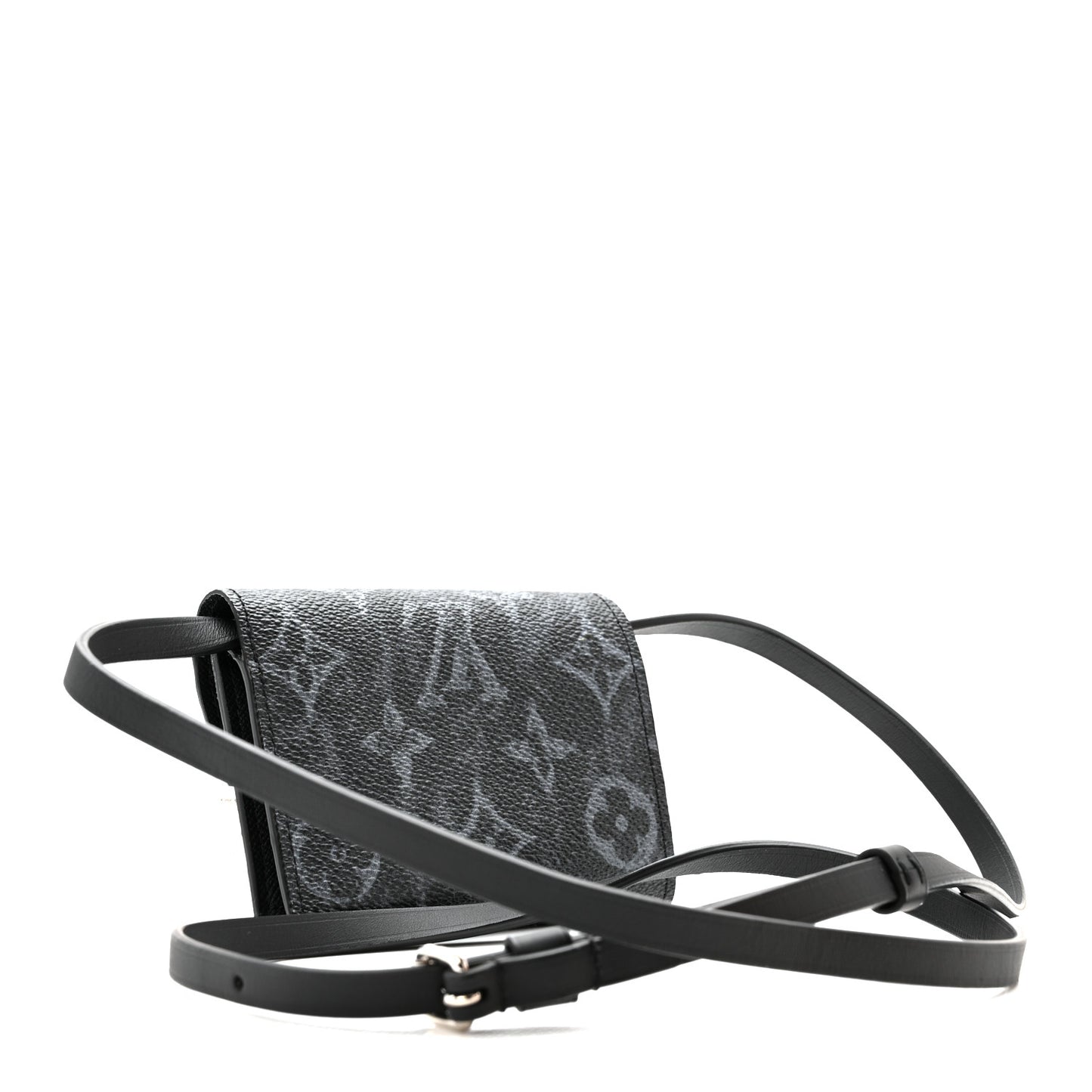 Monogram Pastel Cross Card Holder Black