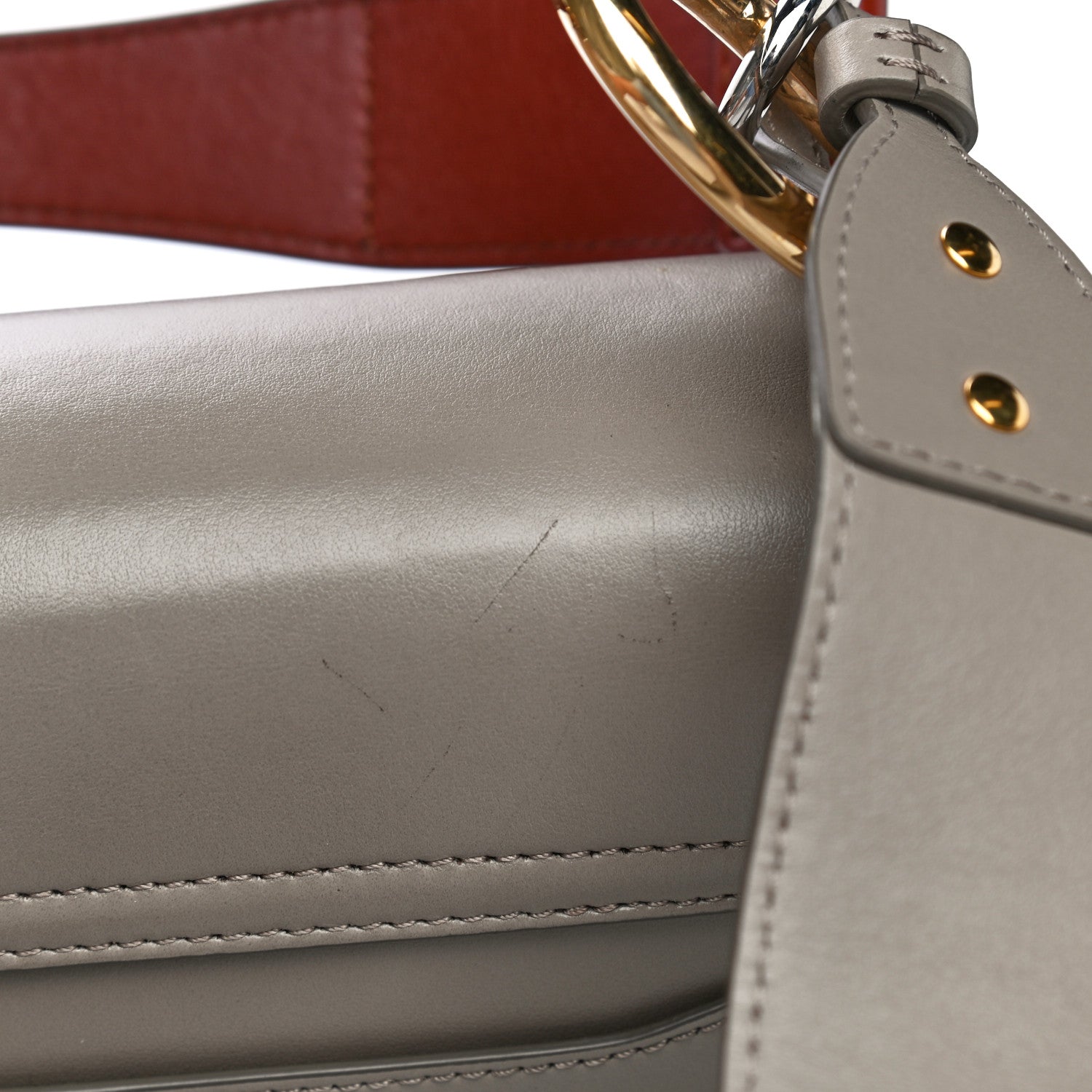 Chloe Calfskin Small C Double Carry Motty Grey 18 of 20