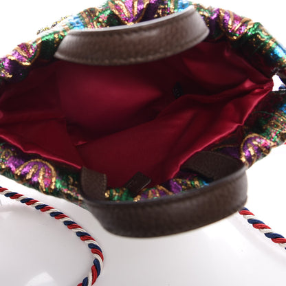 Gucci Brocade Animalier Bow Drawstring Backpack Multicolor 5 of 7