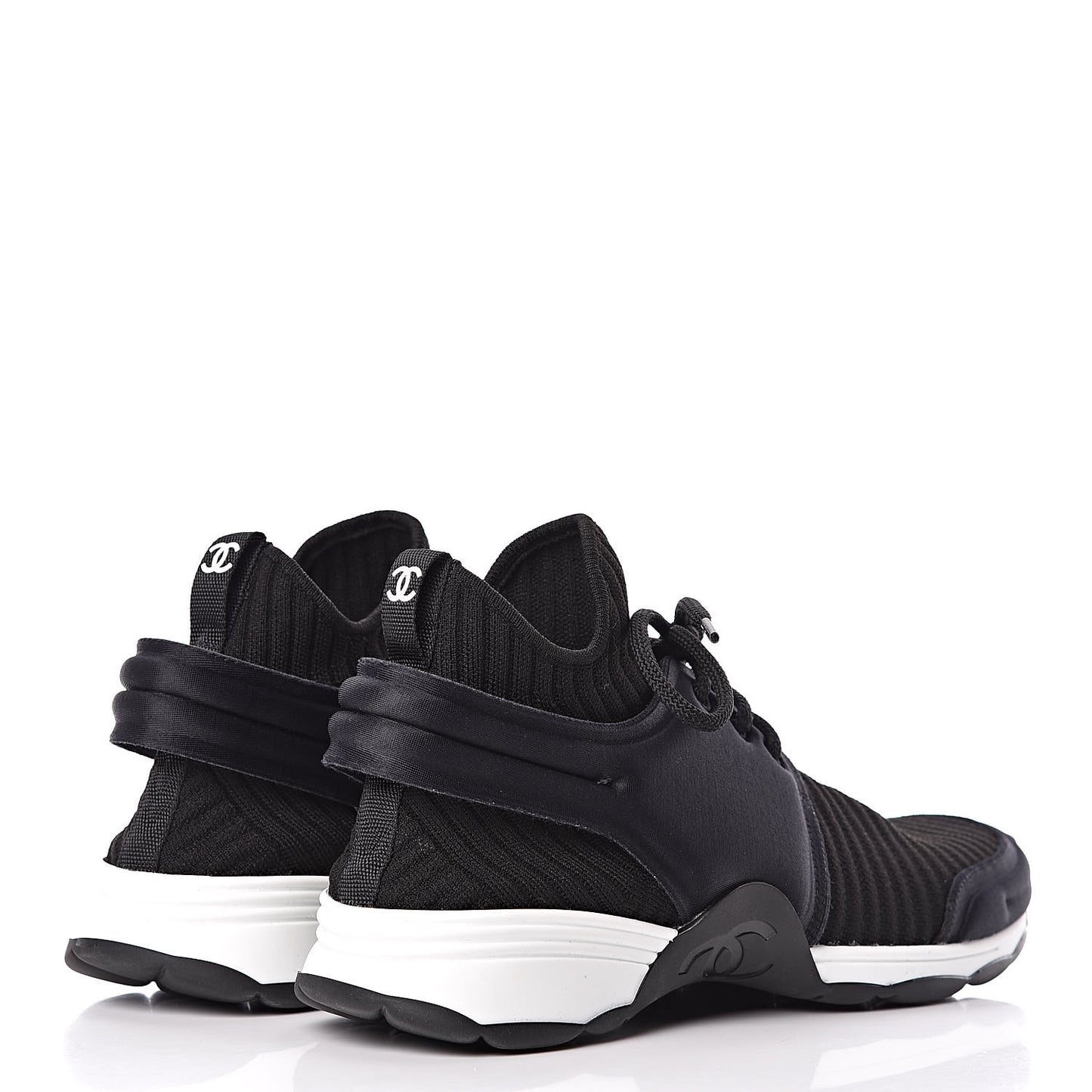 Stretch Fabric Womens CC Sneakers 37.5 Black