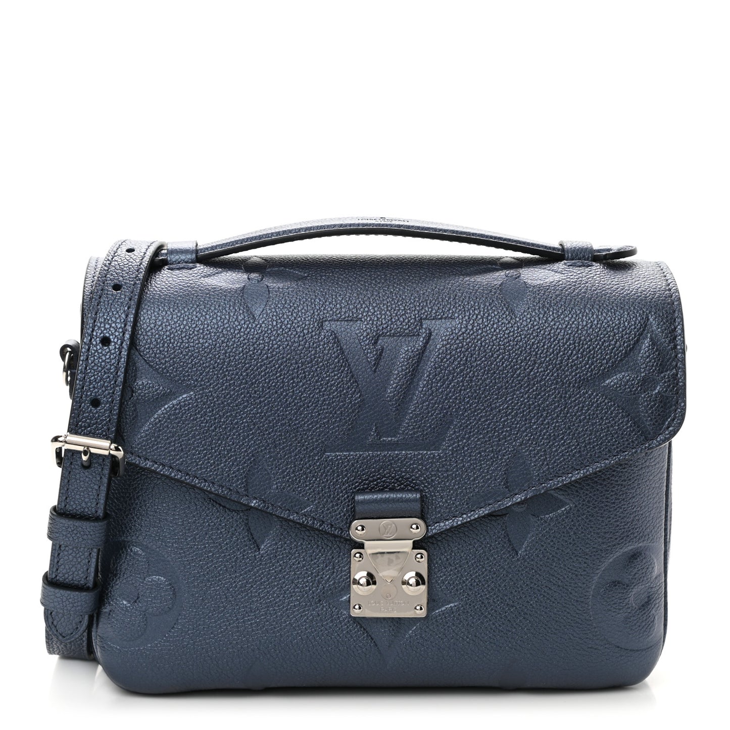 Metallic Empreinte Monogram Giant Pochette Metis Navy Nacre