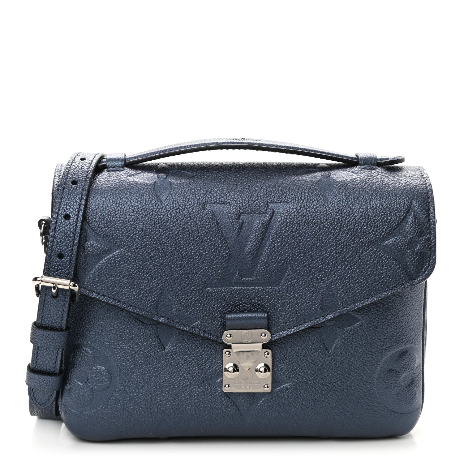 Louis Vuitton Metallic Empreinte Monogram Giant Pochette Metis Navy Nacre 1 of 7