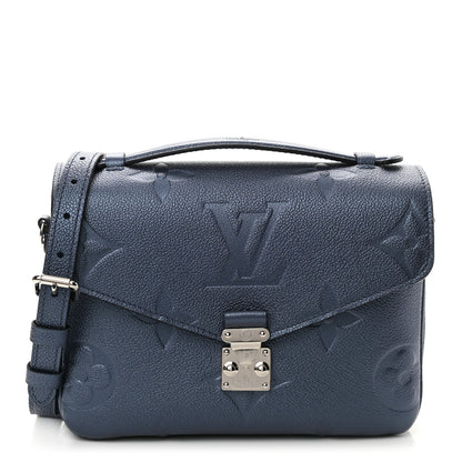 Louis Vuitton Metallic Empreinte Monogram Giant Pochette Metis Navy Nacre 1 of 7