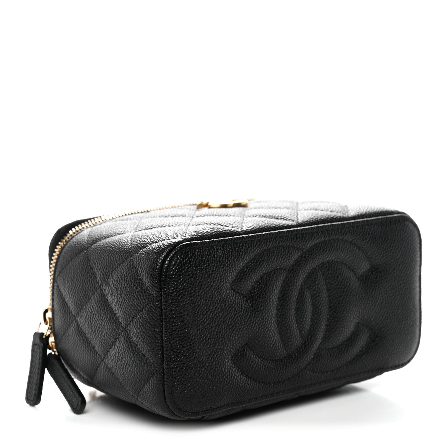 Chanel Caviar Quilted Sweetheart Vanity Case Black 4 of 12