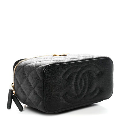 Chanel Caviar Quilted Sweetheart Vanity Case Black 4 of 12