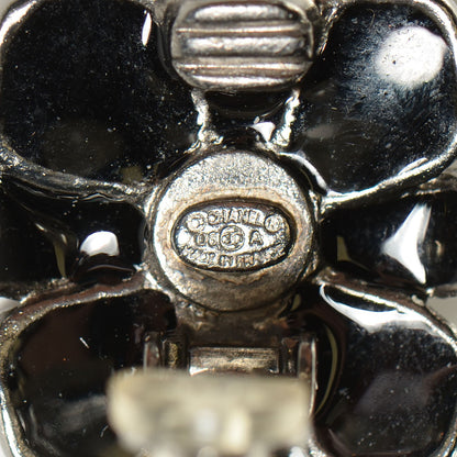 Chanel Gripoix CC Clip On Earrings Black 4 of 5