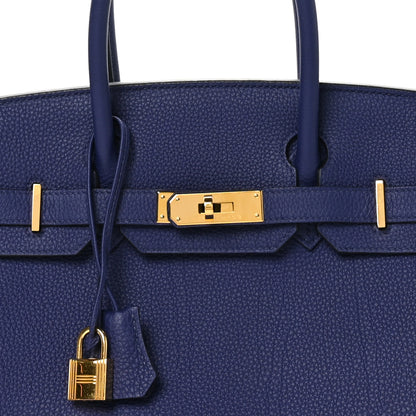 Hermes Togo Birkin 30 Bleu Encre 8 of 10