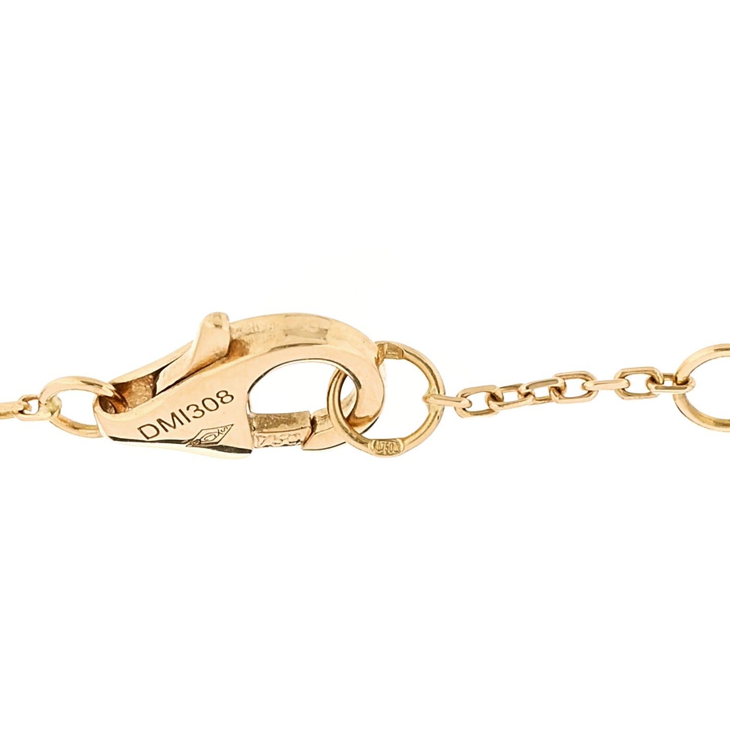 18K Yellow Gold Diamond Chrysoprase Amulette de Cartier Bracelet