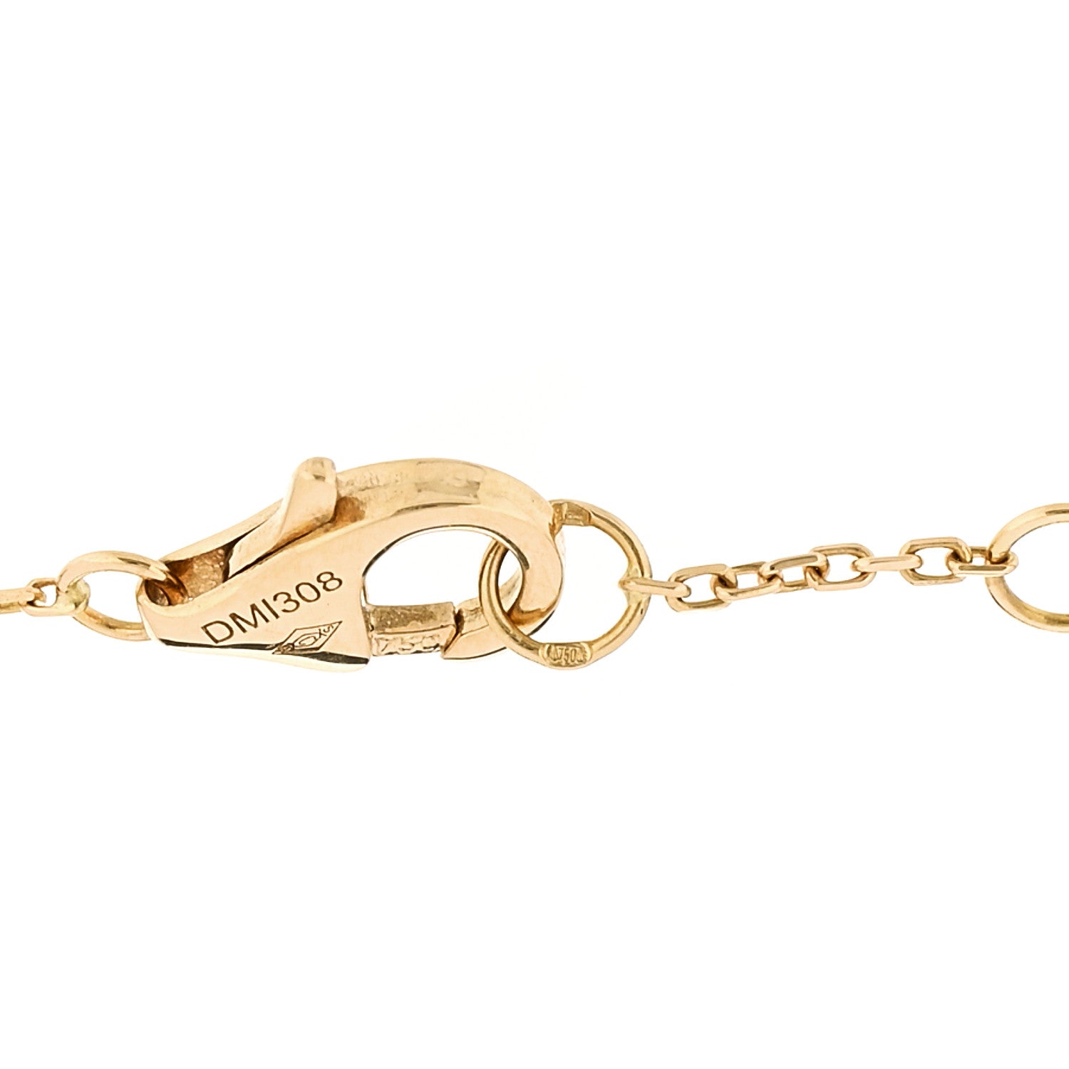 Cartier 18K Yellow Gold Diamond Chrysoprase Amulette de Cartier Bracelet 3 of 5