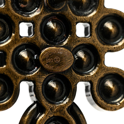 Chanel Crystal Strass CC City of Lights Cluster Dangle Earrings Gold Multicolor 3 of 5