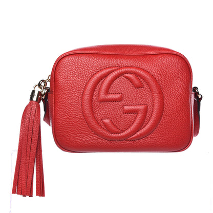 Gucci Pebbled Calfskin Small Soho Disco Bag Tabasco Red 1 of 9