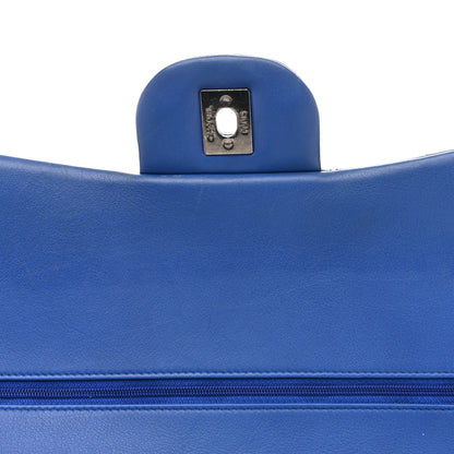 Chanel Patent Quilted Jumbo Double Flap Blue 15 of 20
