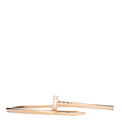 Cartier 18K Yellow Gold Diamond Small Juste Un Clou Bracelet 15 1 of 5
