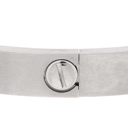 Cartier 18K White Gold Brushed Finish LOVE Bracelet 19 7 of 10