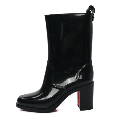 Christian Louboutin Recycled PVC Calfskin Loubirain 70 Boots 37 Black 1 of 7