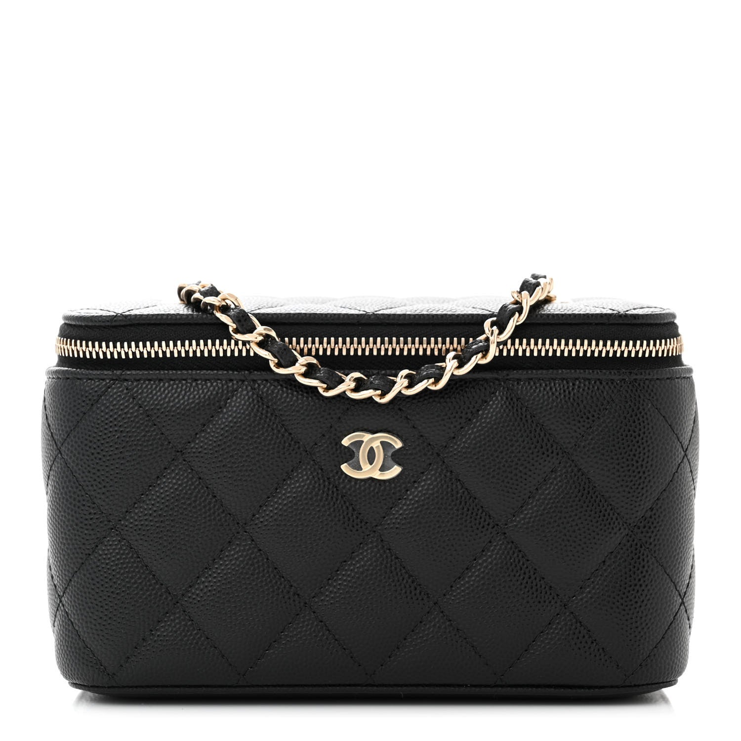 Chanel Caviar Quilted Small Vanity Case With Chain Black 1 of 11