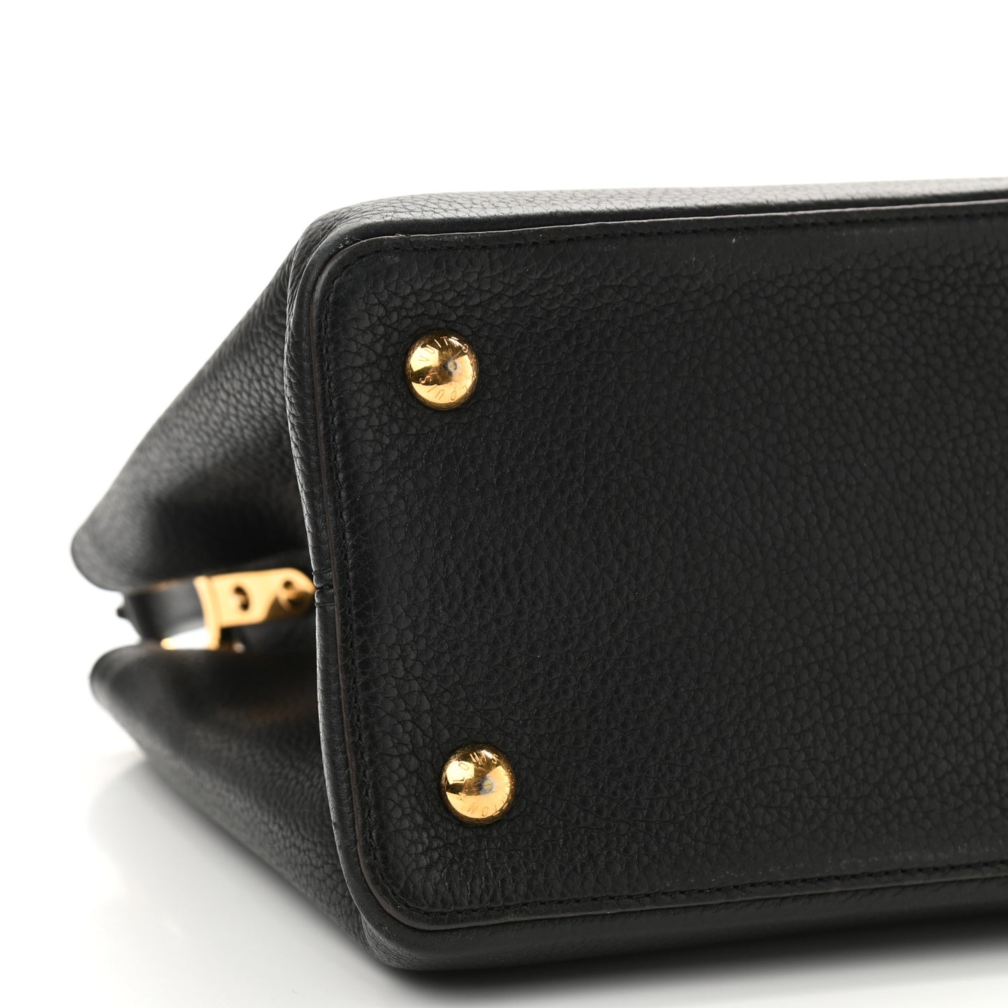 Taurillon Capucines MM Black Fuchsia