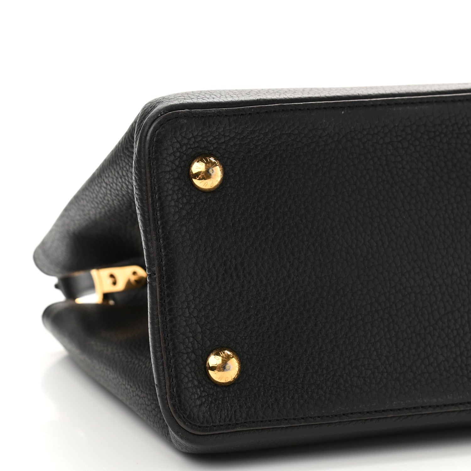 Louis Vuitton Taurillon Capucines MM Black Fuchsia 8 of 10