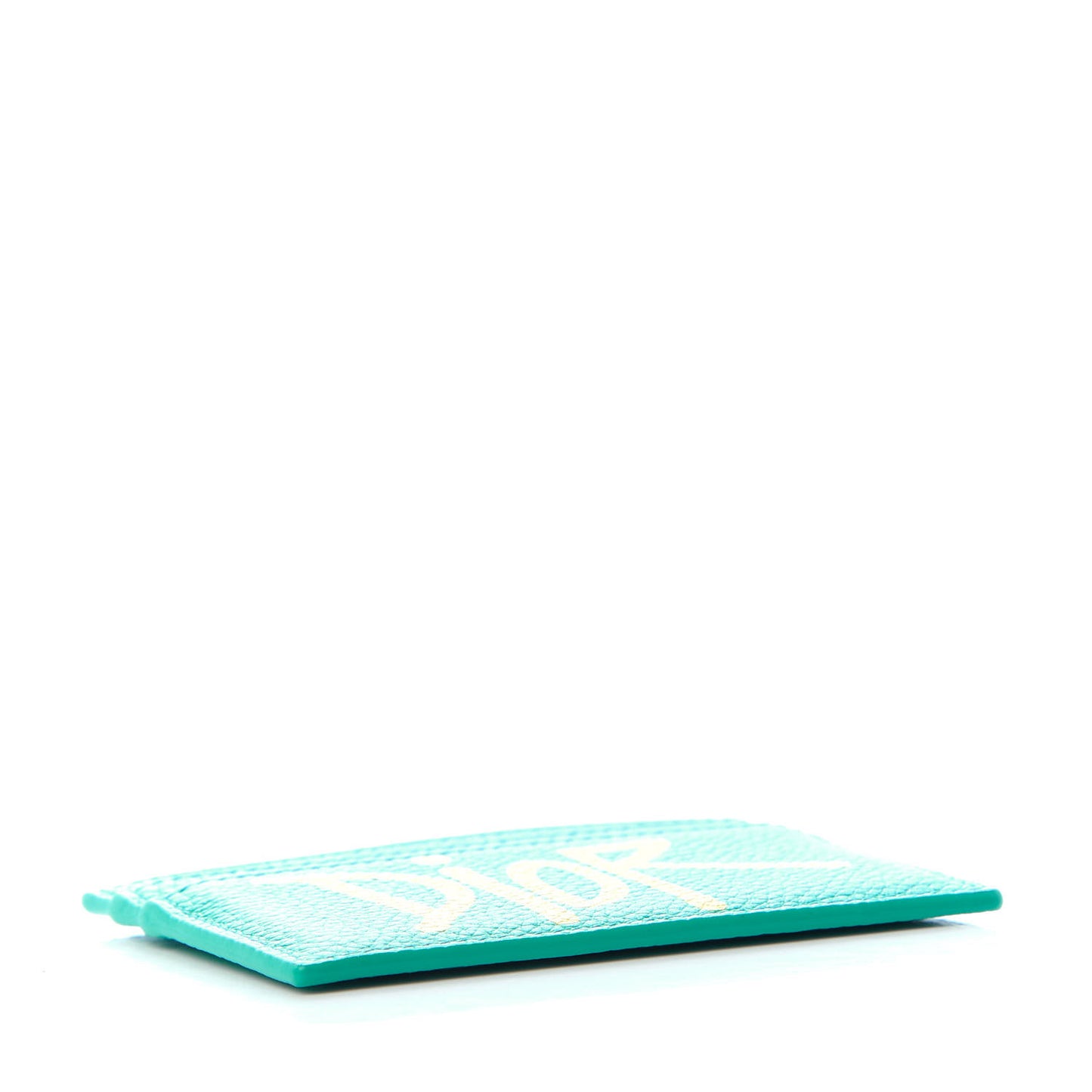 X SHAWN STUSSY Grained Calfskin Ox Head Card Holder Green Yellow