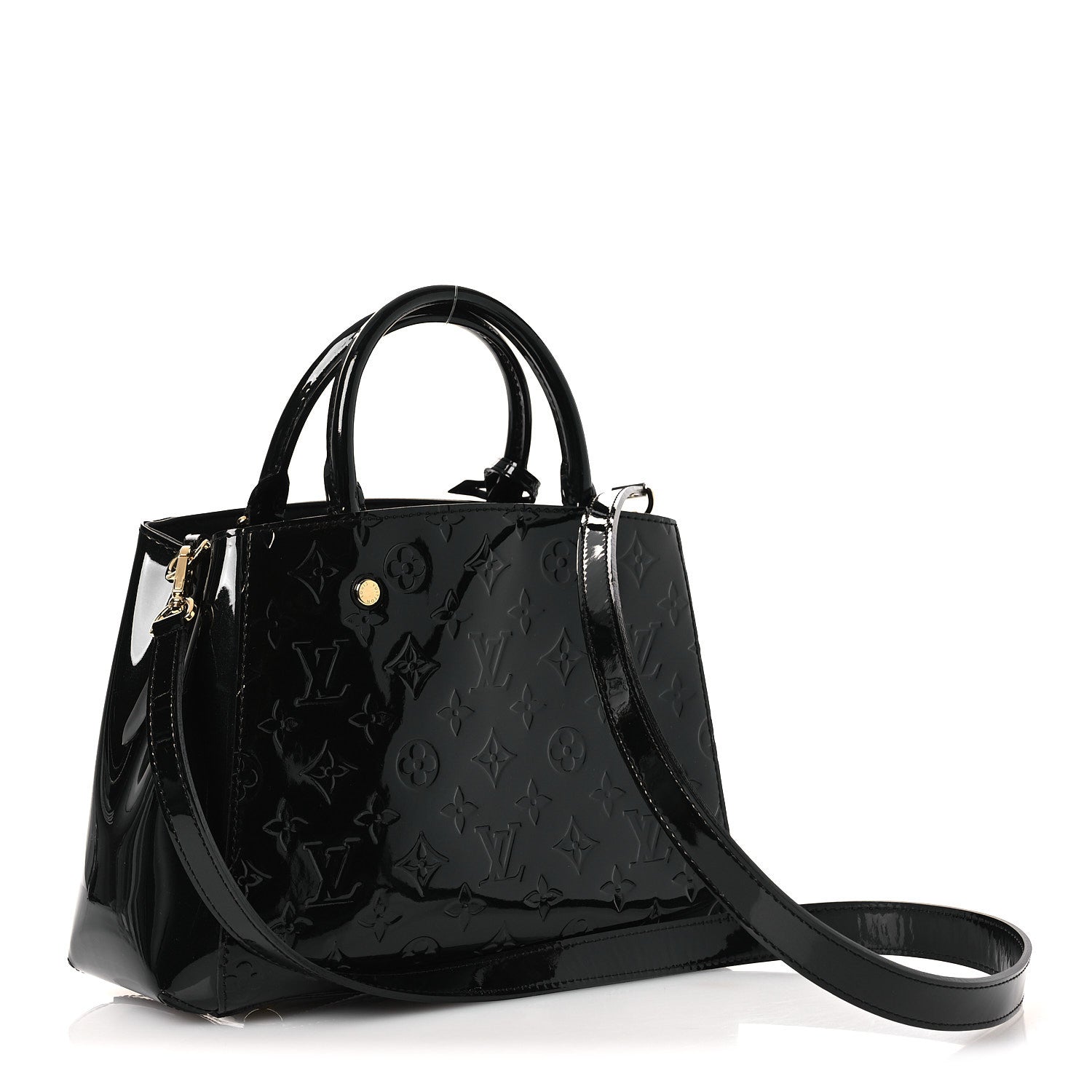 Louis Vuitton Vernis Montaigne BB Black 3 of 11