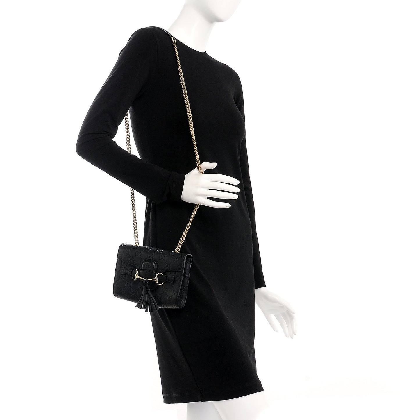Guccissima Mini Emily Shoulder Bag Black