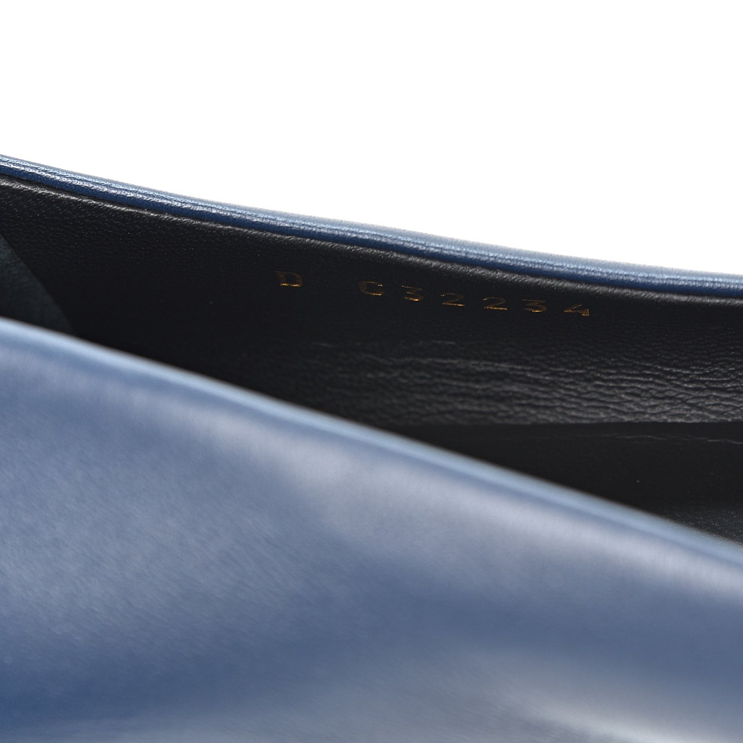 Lambskin CC Cap Toe Ballerina Flats 38 Navy Black
