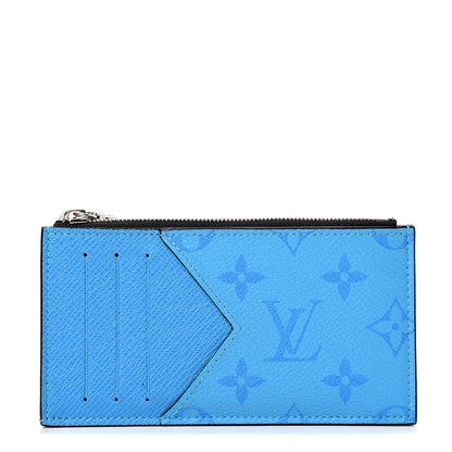 Louis Vuitton Taigarama Coin Card Holder Blue Lagoon 1 of 7