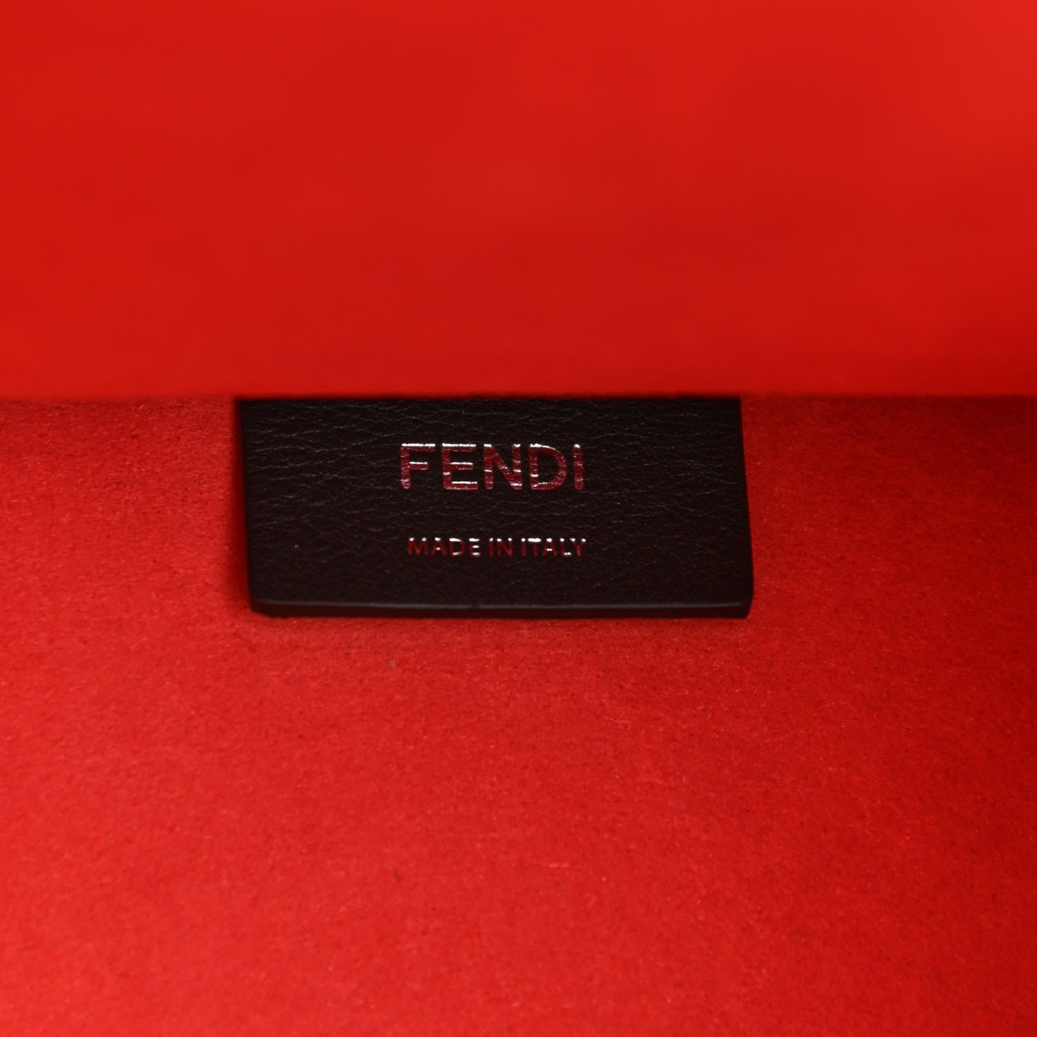 Fendi Vitello Cher Plexiglass Logo Debossed Medium Fendi Sunshine Shopper Tote Papavero 5 of 9