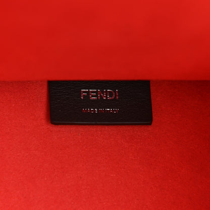 Fendi Vitello Cher Plexiglass Logo Debossed Medium Fendi Sunshine Shopper Tote Papavero 5 of 9